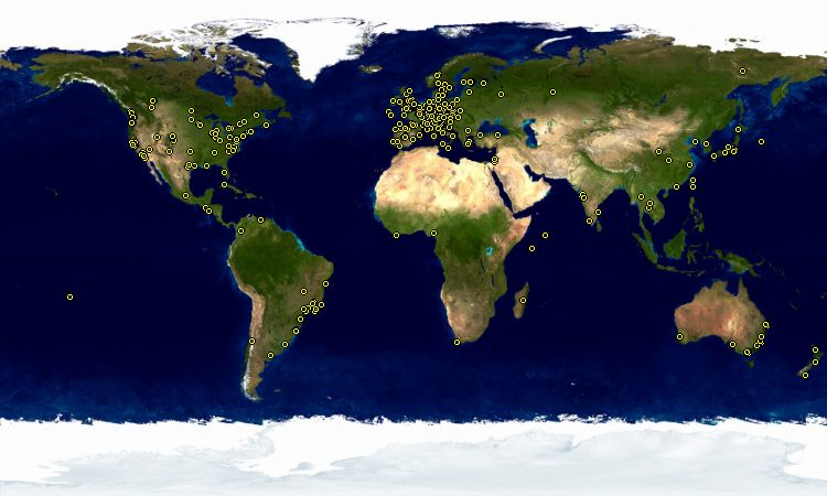 Distribuzione a livello mondiale degli sviluppatori Debian